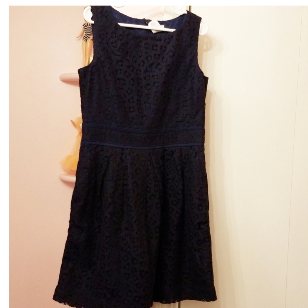 CREWCUTS navy lace dress